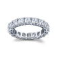 Cushion Cut Eternity Band in Platinum