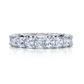 Cushion Cut Eternity Band in Platinum
