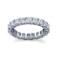 Cushion Cut Eternity Band in Platinum