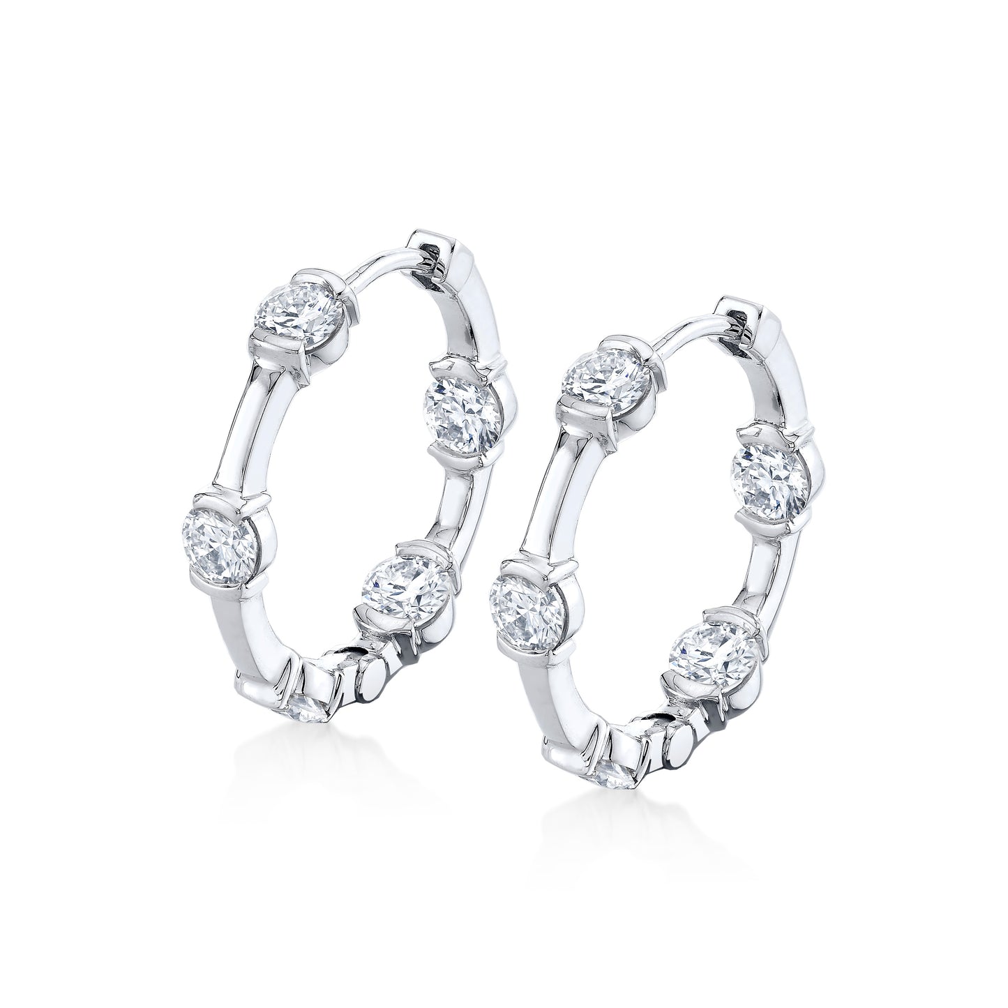 Petite Diamond Hoop Earrings