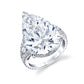 13.71 Carat Pear Shape Diamond Ring
