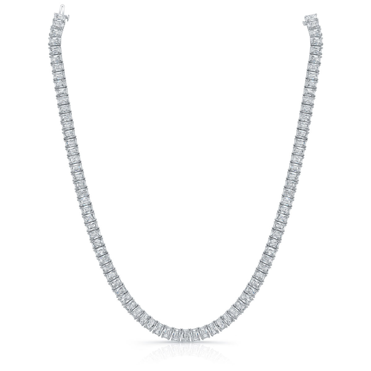 64.20 Carat Round Cornered Diamond Necklace