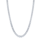 Graduated Oval Cut Riviera Necklace in Platinum