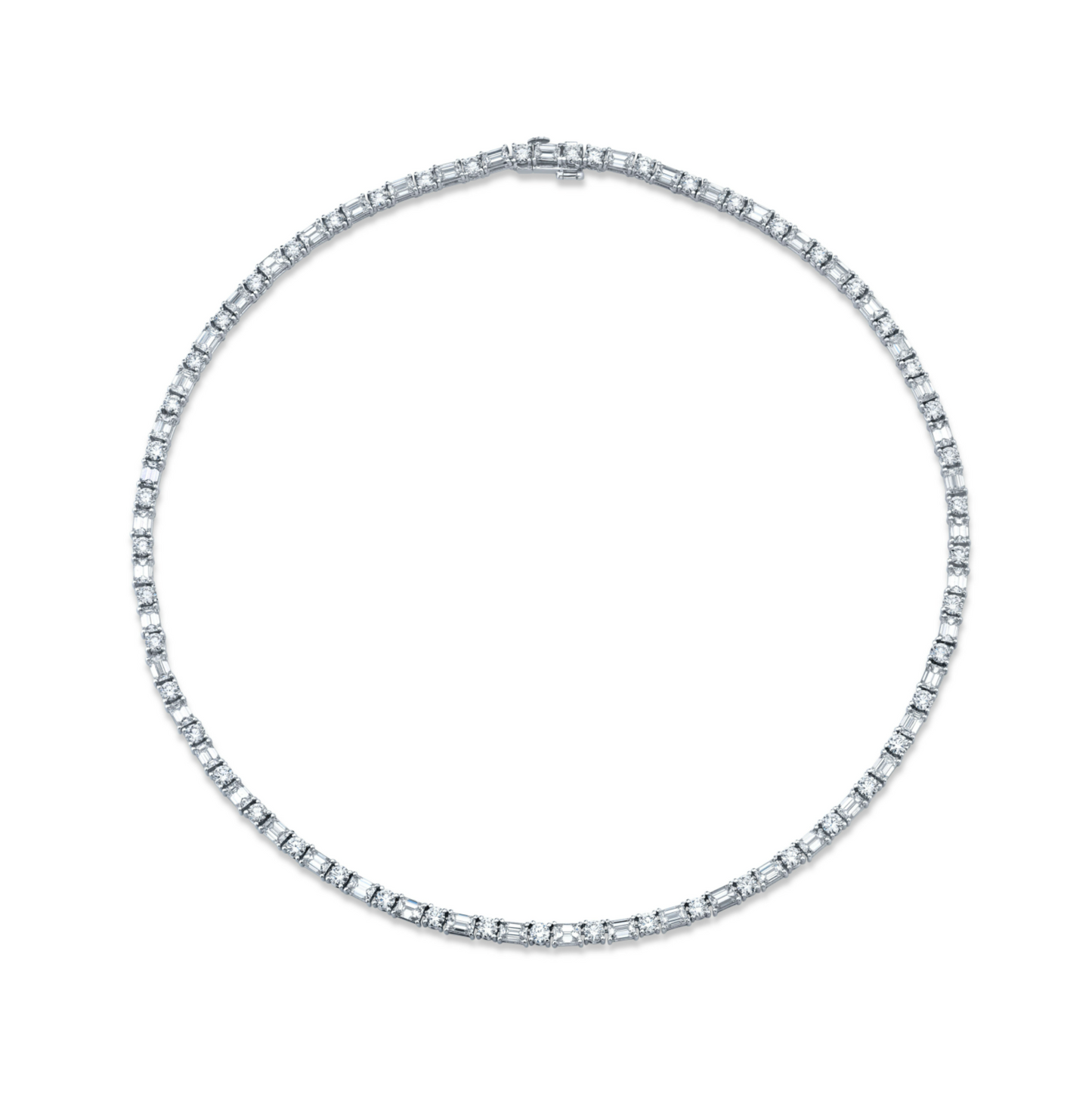 17.97 Carat 18k White Gold Diamond Necklace