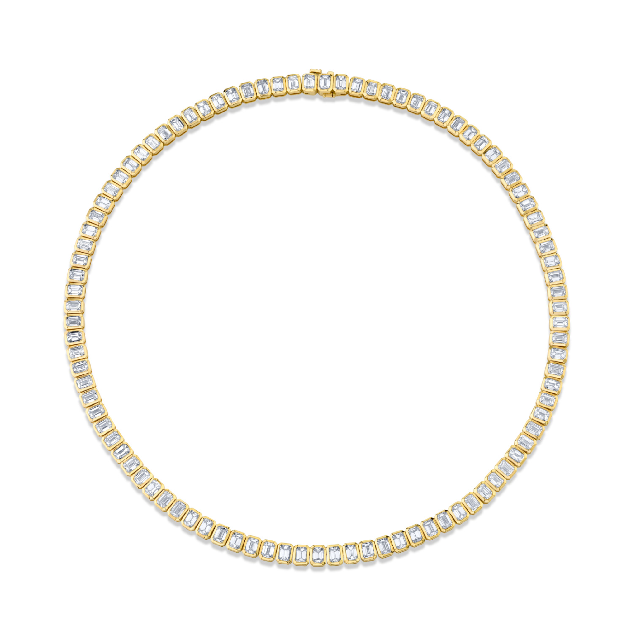 Norman Silverman Los Angeles | 22.91 Ct 18k Yellow Gold Bezel Necklace