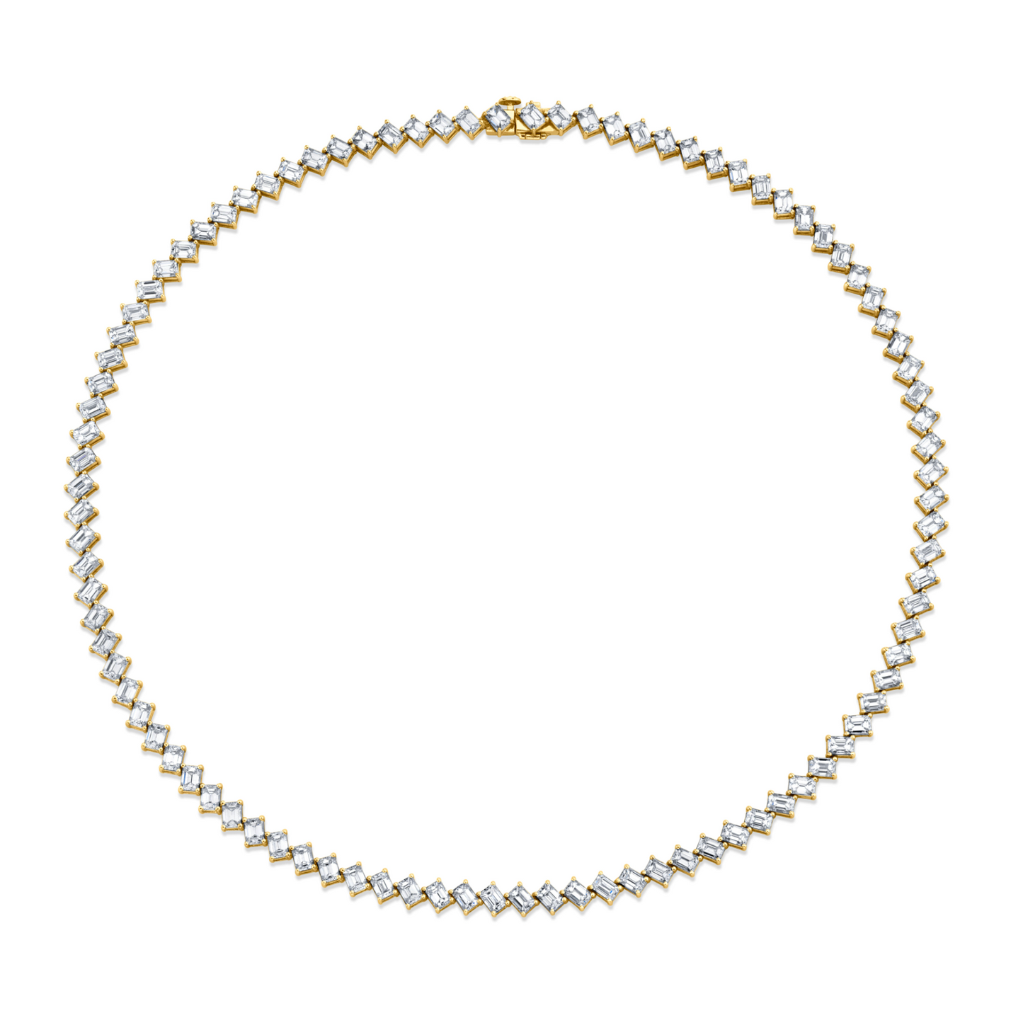 18.13 Carat Diamond Emerald Cut Necklace