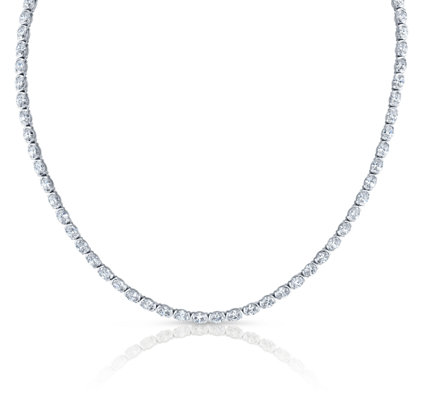 14.65 Carat Oval Cut Diamond Necklace