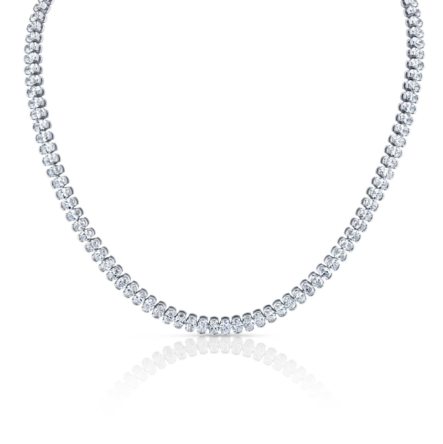 22.46 Carat Oval Cut Diamond Necklace