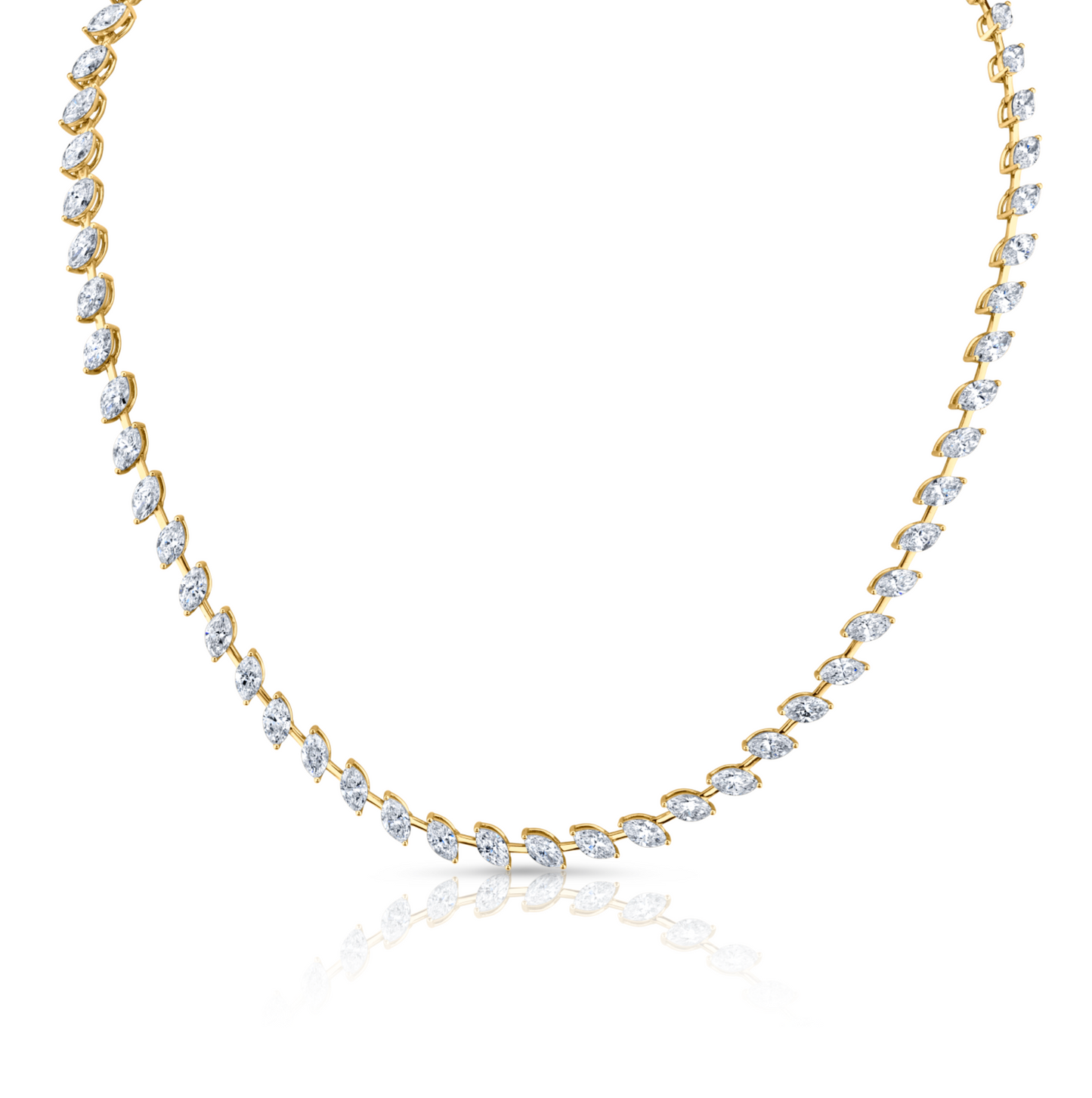 15.53 Carat Marquise Cut Diamond Necklace