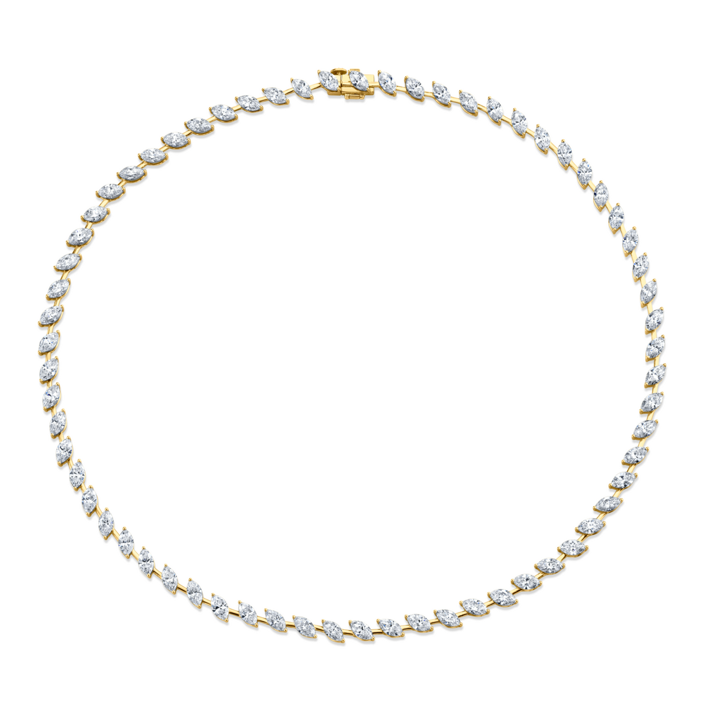 15.53 Carat Marquise Cut Diamond Necklace