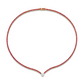 Straight Line Ruby  Necklace with Diamond Accent