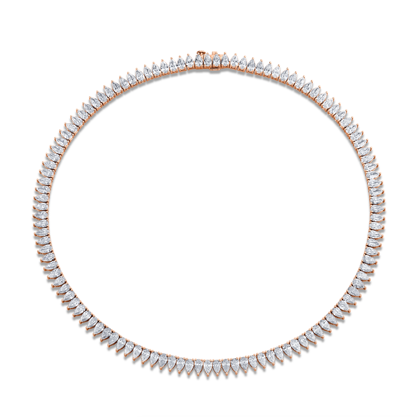 27.66 Carat 18k Yellow Gold Straight Line Necklace