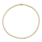 17.90 Carat 18k Yellow Gold Bezel Straight Line Necklace