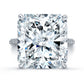 20.21 Carat Platinum Radiant-Cut Pavé Diamond Ring