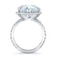 20.09 Carat Platinum Oval-cut Diamond Pavé Ring