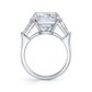 8.43 Carat Platinum Emerald-Cut Diamond Ring