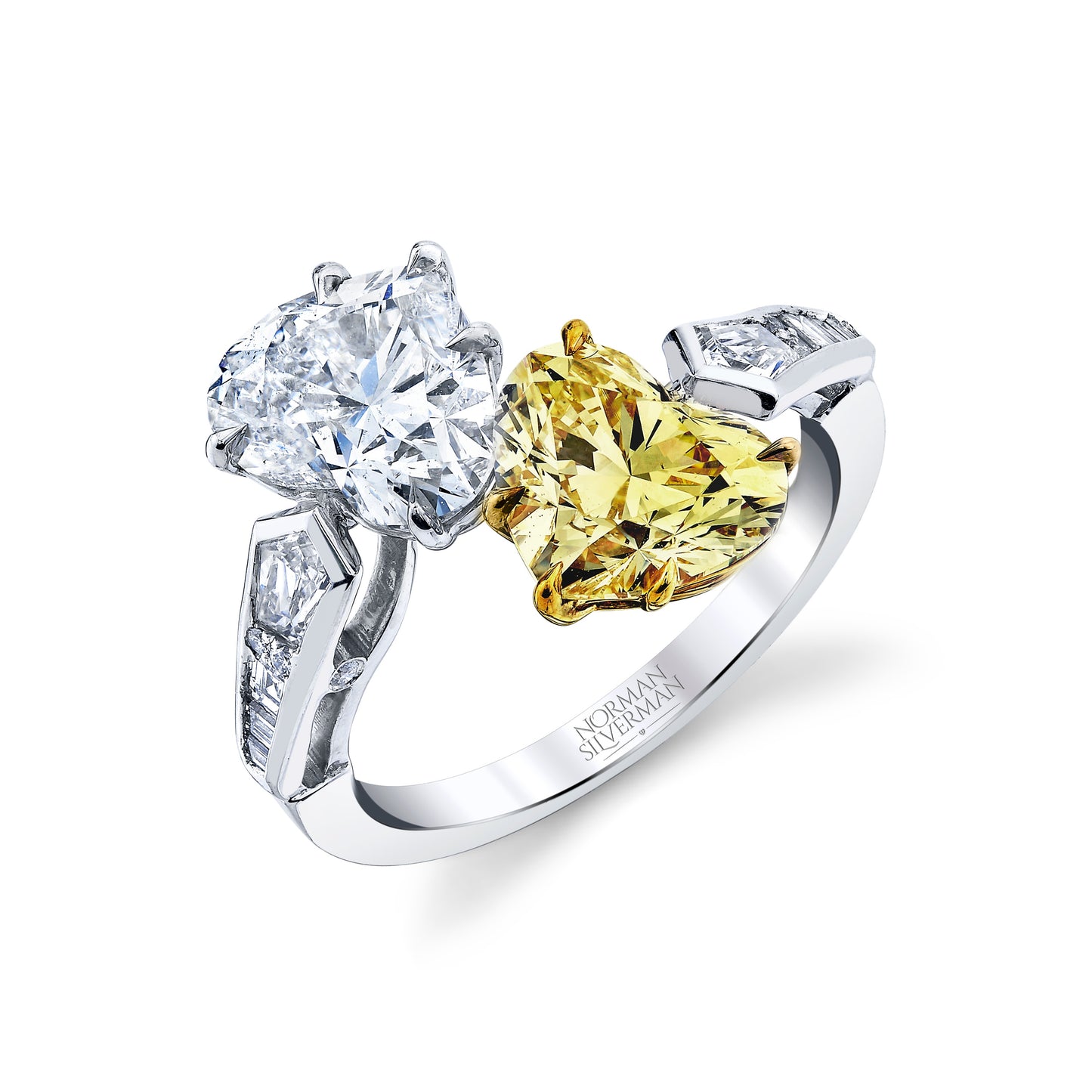 Twin Heart Shape Diamond Ring