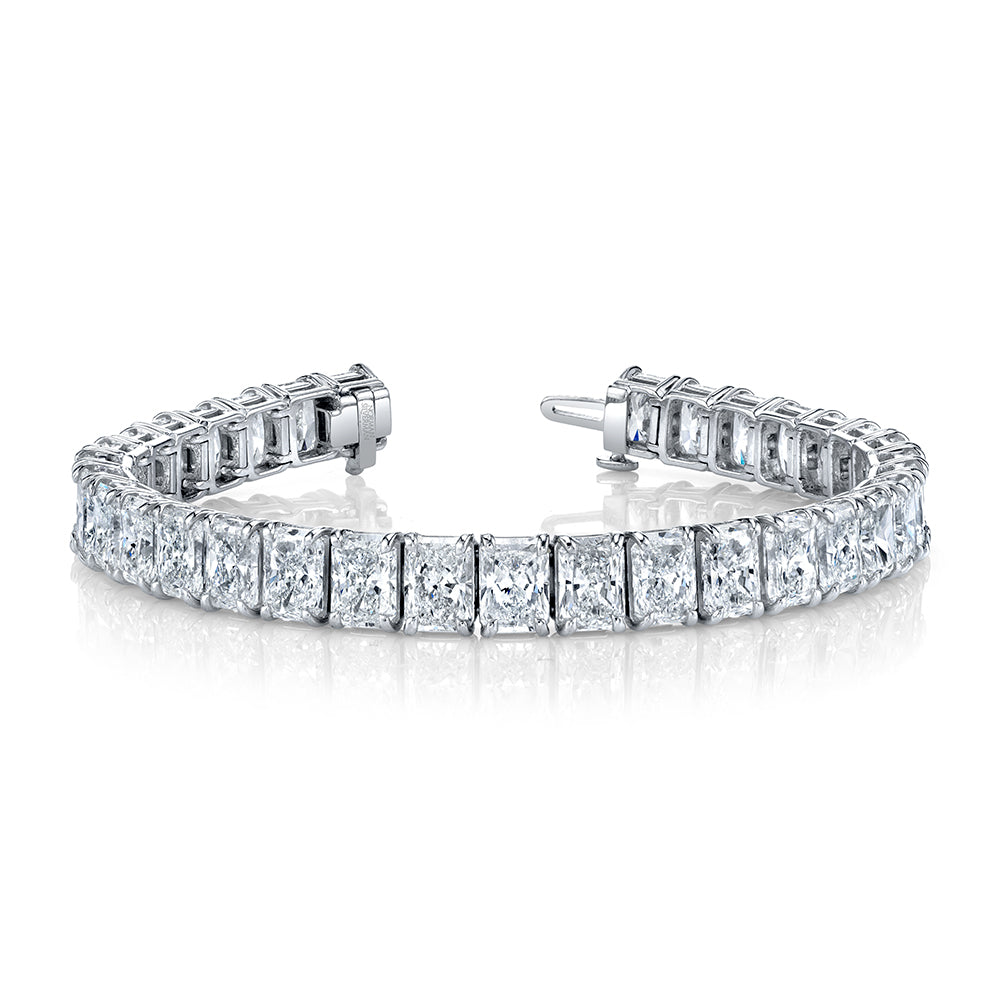Radiant Straight Line Diamond Bracelet