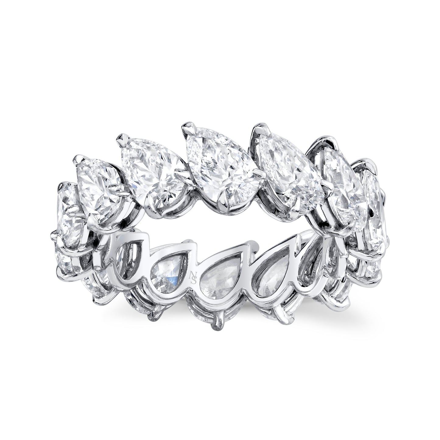 Tilted Pear Eternity Band