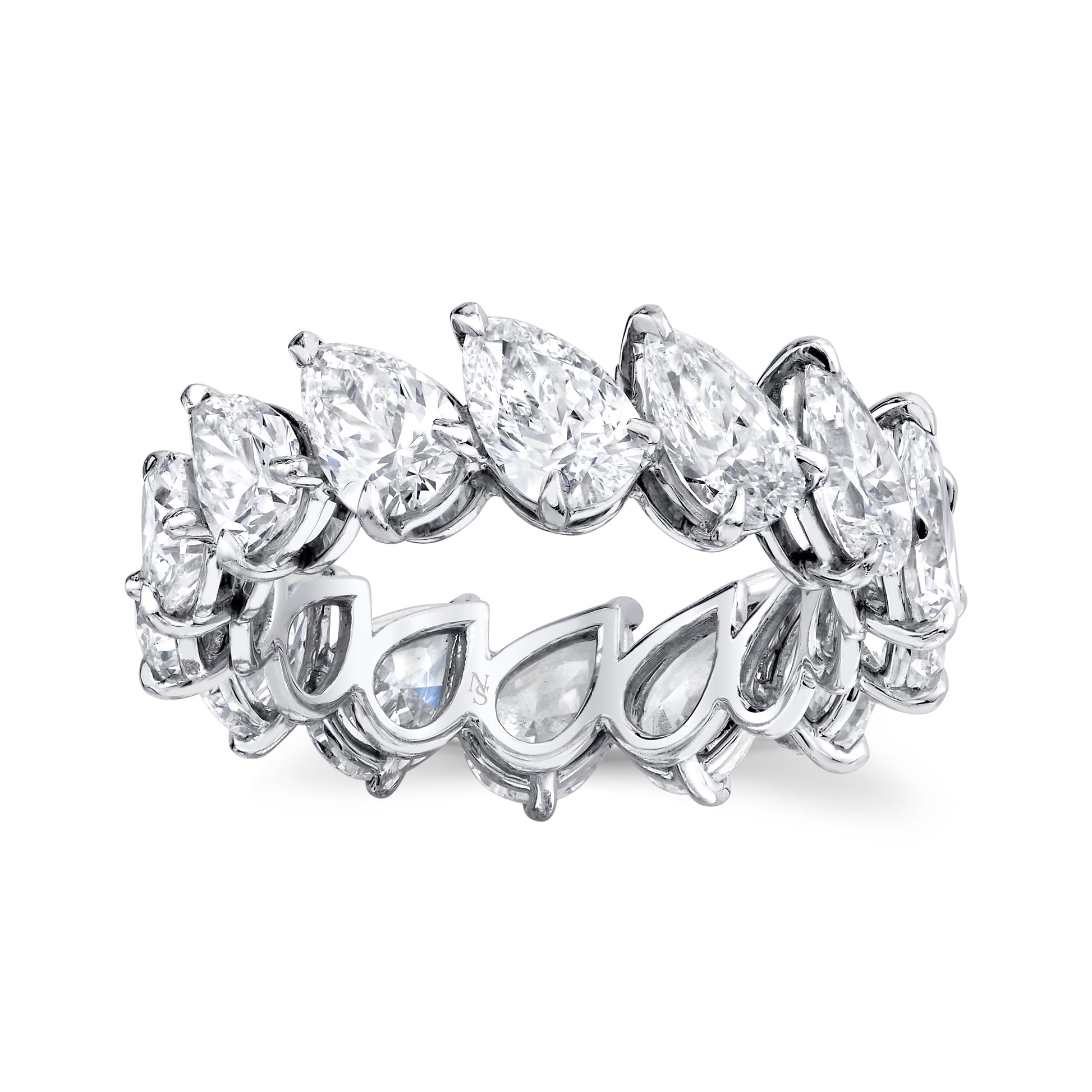 Tilted Pear Eternity Band