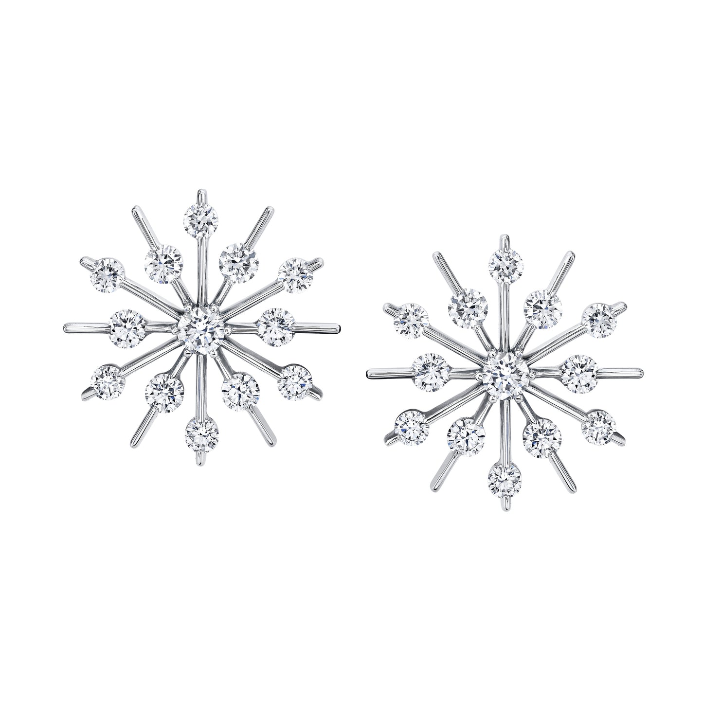 Snowflakes Diamond Earrings