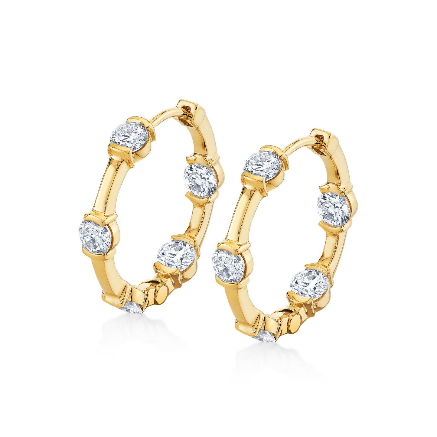 Petite Diamond Hoop Earrings