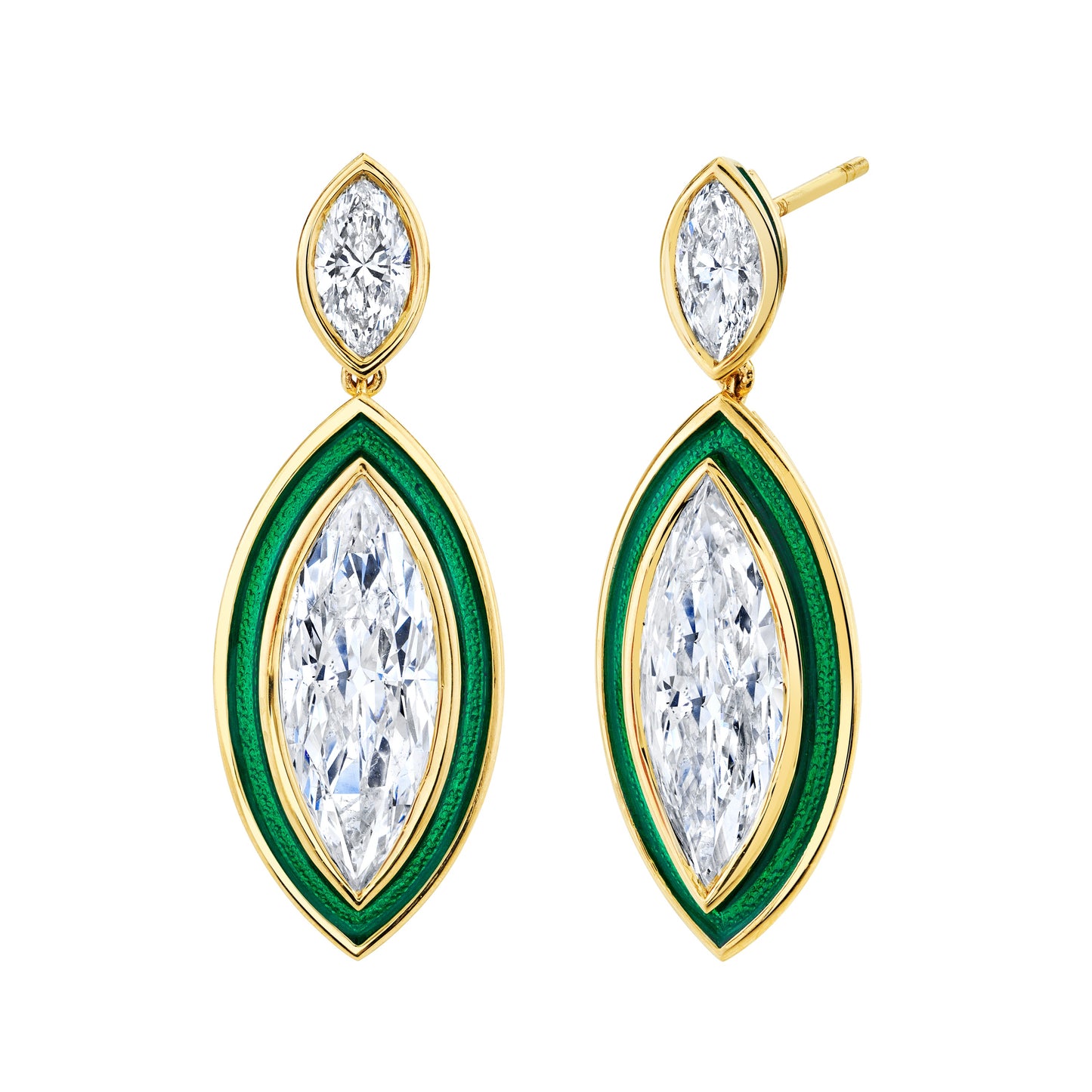 Marquise-cut Diamond Drop Earrings