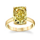 Fancy Light Yellow Cushion Cut Diamond Ring