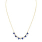 Alternating Heart Shape Diamond & Sapphire Necklace