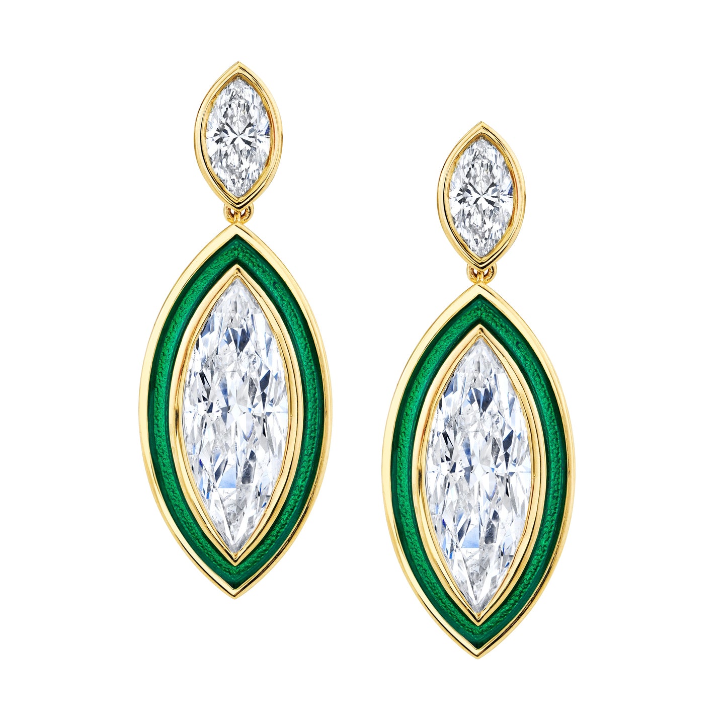 Marquise-cut Diamond Drop Earrings