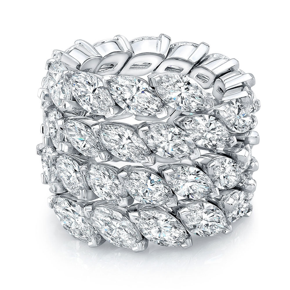Marquise Diamond Spiral Ring