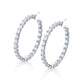 Inside Out Emerald Cut Diamonds Hoop Earrings